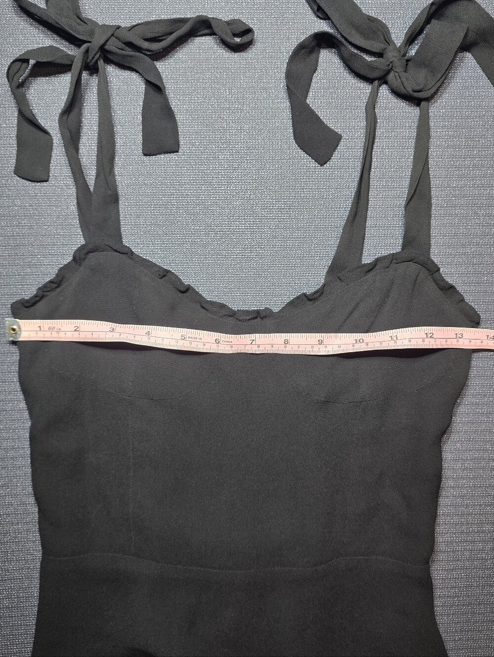 Reformation Christine Dress Black Mini Size 4 - Picture 6 of 11